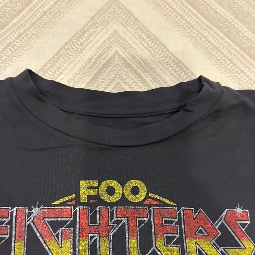 Rowdy Sprout Kids Foo Fighters Black & Grey Layered Long Sleeve Shirt Size 8